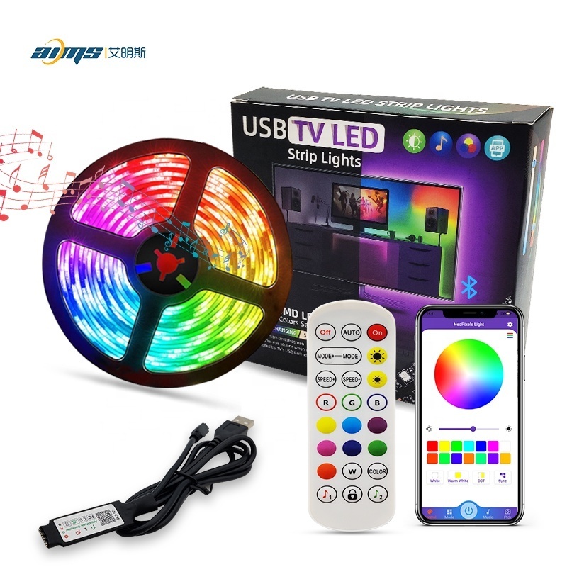 USB 5V Flexible Lighting Set  Led Strips 5050 Smd Streifen Licht TV Backlight Kit RGB Smart Led Strip Lights For Home Decoration