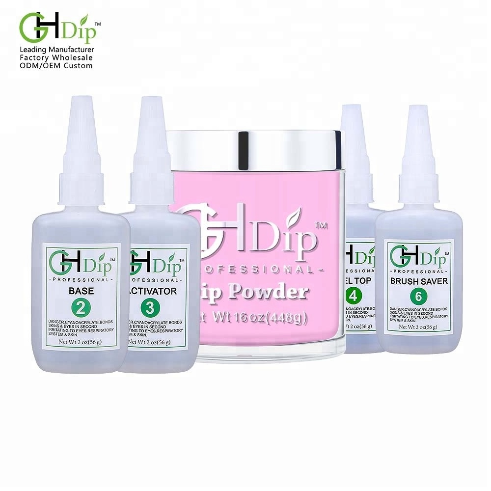 Dipping Powder System Liquid Nail Glue 2Oz Refill, Bond/Base/Top/Activator/Brush Saver/Nourish oil