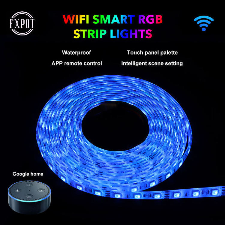 FXPOT Smart Led Strip Light factory sale strip lights 5050 RGB IP65 Bluetooth WIFI  Led Strip Light for outdoor