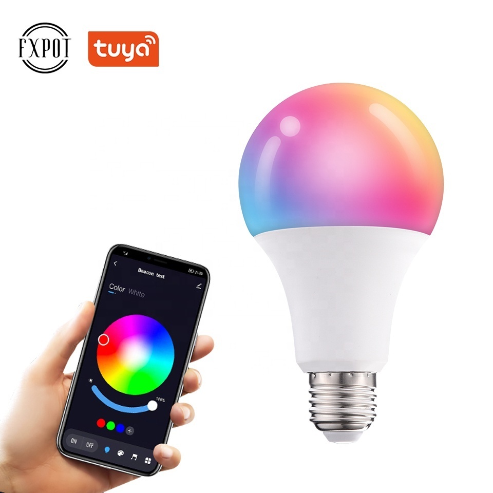 FXPOT Smart Led Light Mobile Phone APP Wireless Group Control Alexa Lamp RGB Color 15 Watt Bluetooth LED Smart Bulb