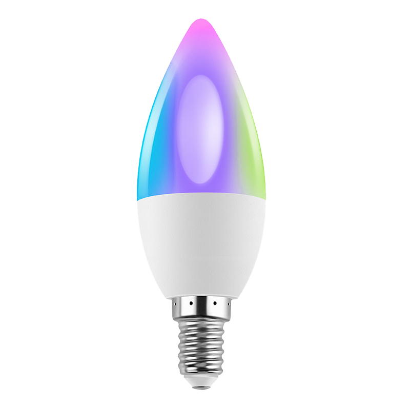 FXPOT Smart Led Light Dimmable RGB CCT Color Change Bulb Remote Control E27 E26 E14 B22 Smart Candle Light Led Bulb