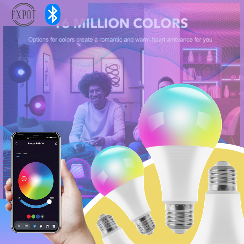 Alexa lighting color e14 b22 e26 e27 tuya smart wifi bulb led light bulb lamp smart bulb with Bt WiFi