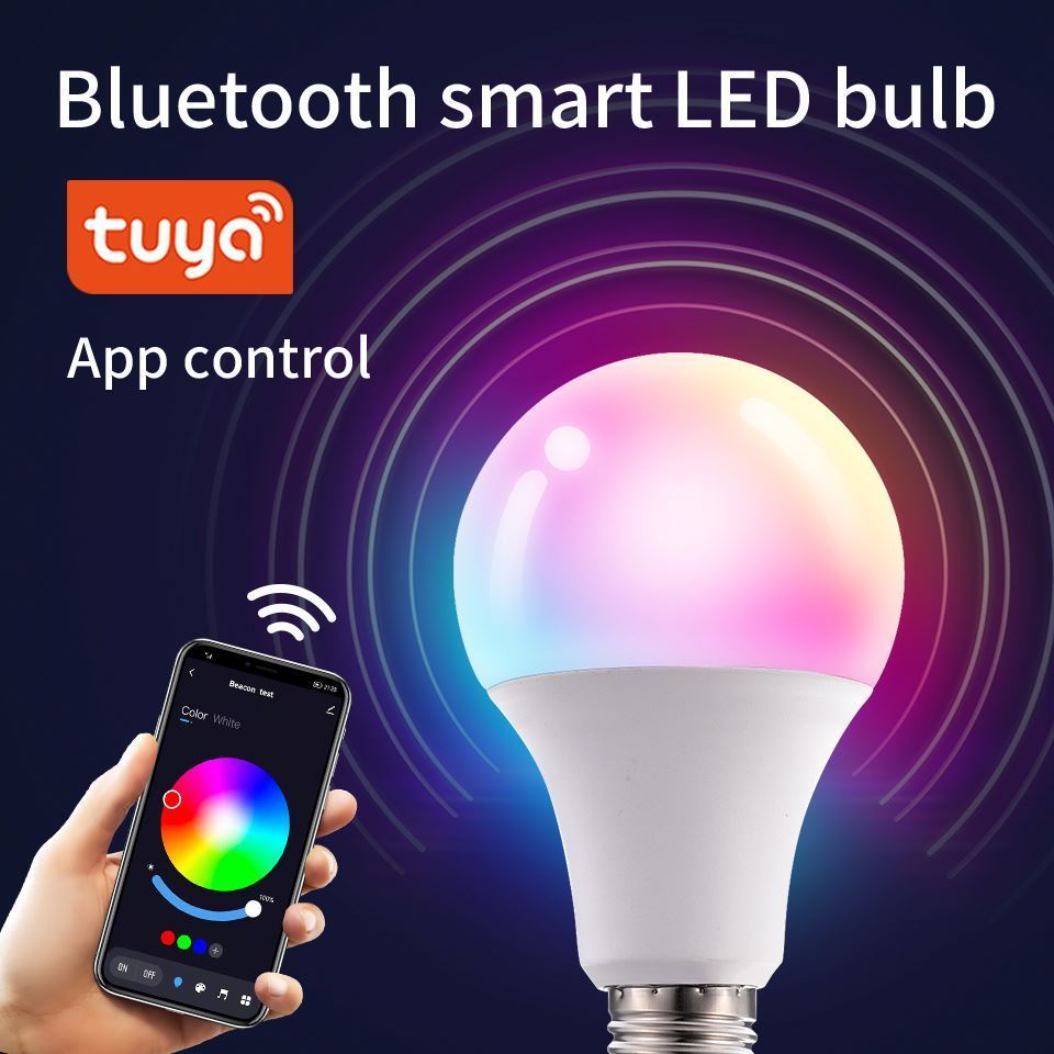 Fxpot Smart Led Light Alexa Smart Bulb Tuya App Control Timer Setting E27 10W 12W 15W Dimmable RGB Led Light Bulb