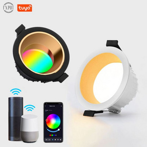 Fxpot Smart Led Downlight Recessed Mounted  Alexa Tuya App Control Led Down Light 10W Fire Rated RGB Led Downlights