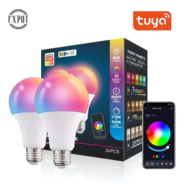 Wholesale custom Alexa and google voice remote control 5w 10w 15w Dimmable Indoor Control App Wifi Tuya Led Smart bulb