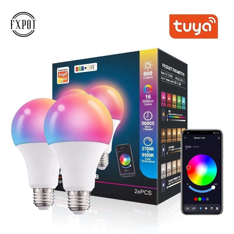 Home LED Lighting Dimmable Tuya RGB Lamp Bluetooth Bombilla Inteligente Alexa Homekit Smart Light Bulb Wifi