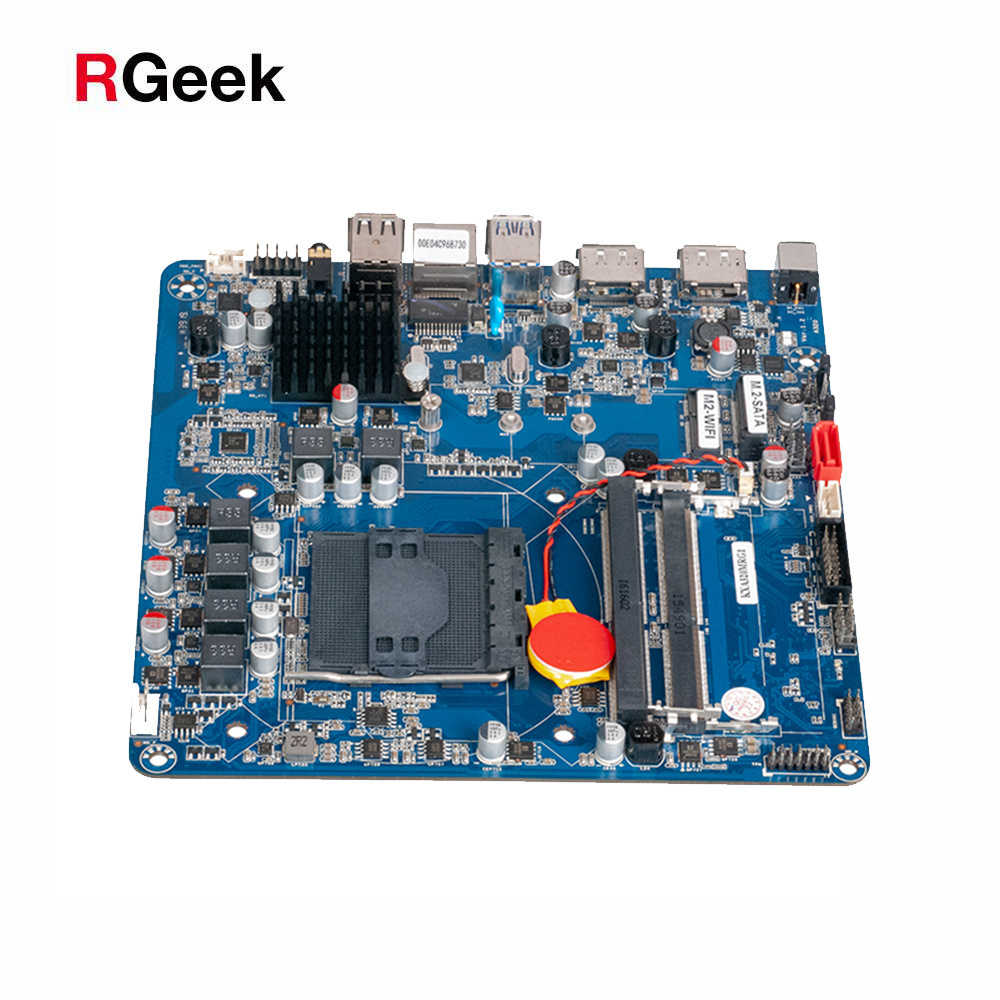 RGeek Custom AMD Slim Mini ITX AM4 Motherboard AMD with DP Dual DDR4 M.2