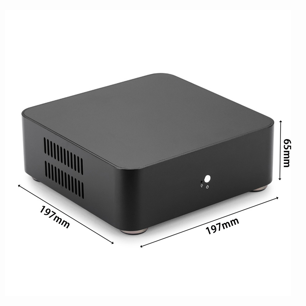 RGEEK L65 Aluminum Fanless Computer Case Small Casing Horizontal Micro ATX Tower HTPC Mini ITX PC Case