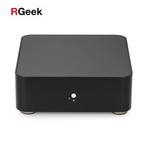 RGEEK L65 Aluminum Fanless Computer Case Small Casing Horizontal Micro ATX Tower HTPC Mini ITX PC Case