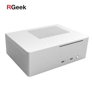 RGEEK OEM Custom PC Cpu Cabinet Casing Office Desktop Mini integrated display chassis itx 1U power supply Computer Case