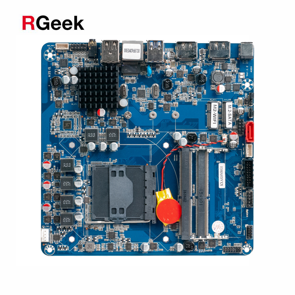 RGeek Custom AMD Slim Mini ITX AM4 Motherboard AMD with DP Dual DDR4 M.2