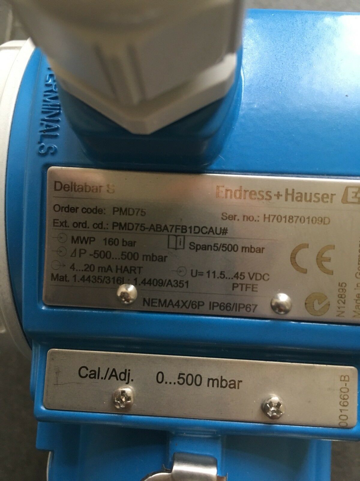 Endress  Hauser  Pressure Transmitter PMD75  Deltabar differential transmitter New With Original Packaging