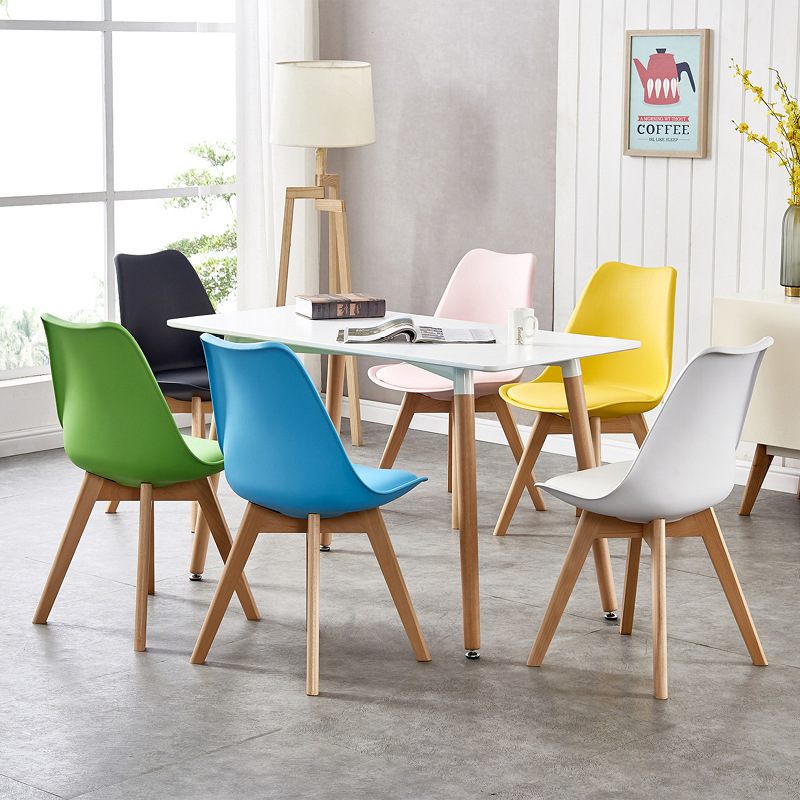 Factory sale plastic white dining chair modern style furniture steel modern dining room chairs