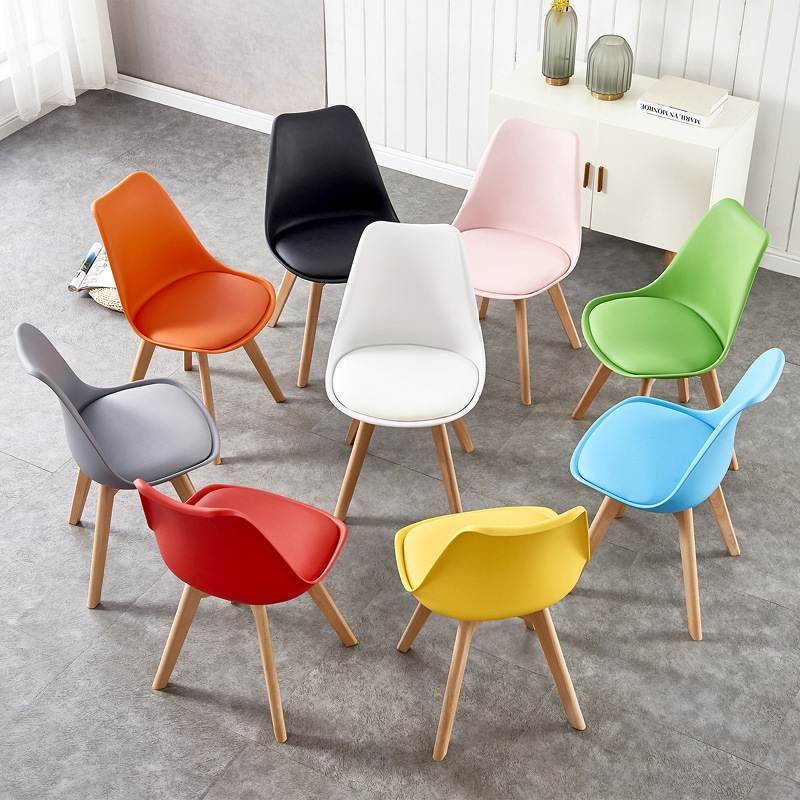 Factory sale plastic white dining chair modern style furniture steel modern dining room chairs