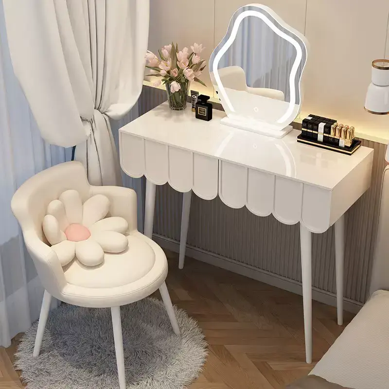 Cream Wind Bedroom Bresser Locker Integrated Modern Simple Makeup table Small Master Bedroom Network Red Makeup Table