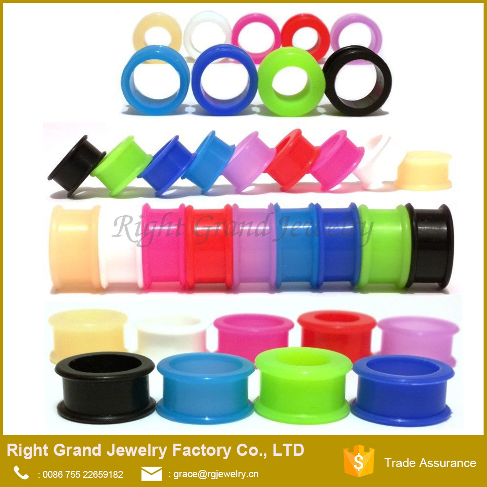 Silicone Stretching Gauges Stretcher Expander Body Piercing Jewelry Ear Plug Earlets Expander