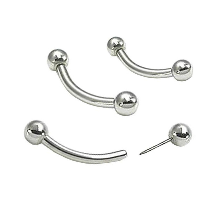 High Quality Classic Style Astm F136 Titanium Threadless Eyebrow Piercing Jewellery Supplier