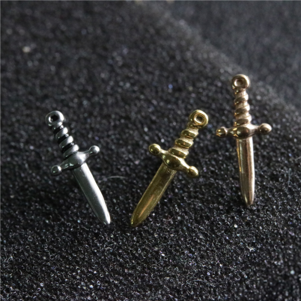 Street Style Silver Gold Color Stud Earrings Carved Sword Dagger Stainless Steel 18K Gold Plated Earrings