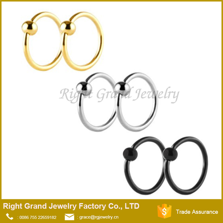 Stainless Steel Ball Closure Captive Bead Ring Nose Rings