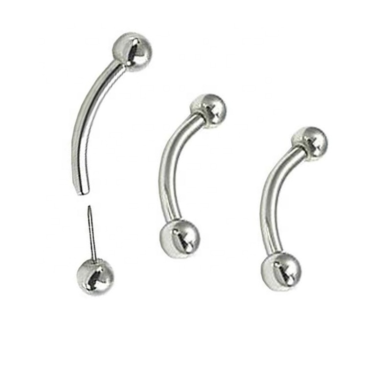 High Quality Classic Style Astm F136 Titanium Threadless Eyebrow Piercing Jewellery Supplier