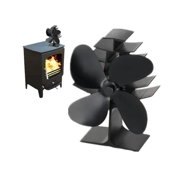 Indoor Home Heater Pellet Fireplace Chimney Flue Magnetic Stove Fan Heat Powered 4 Blades Exhaust Ecofan For Wood Stove