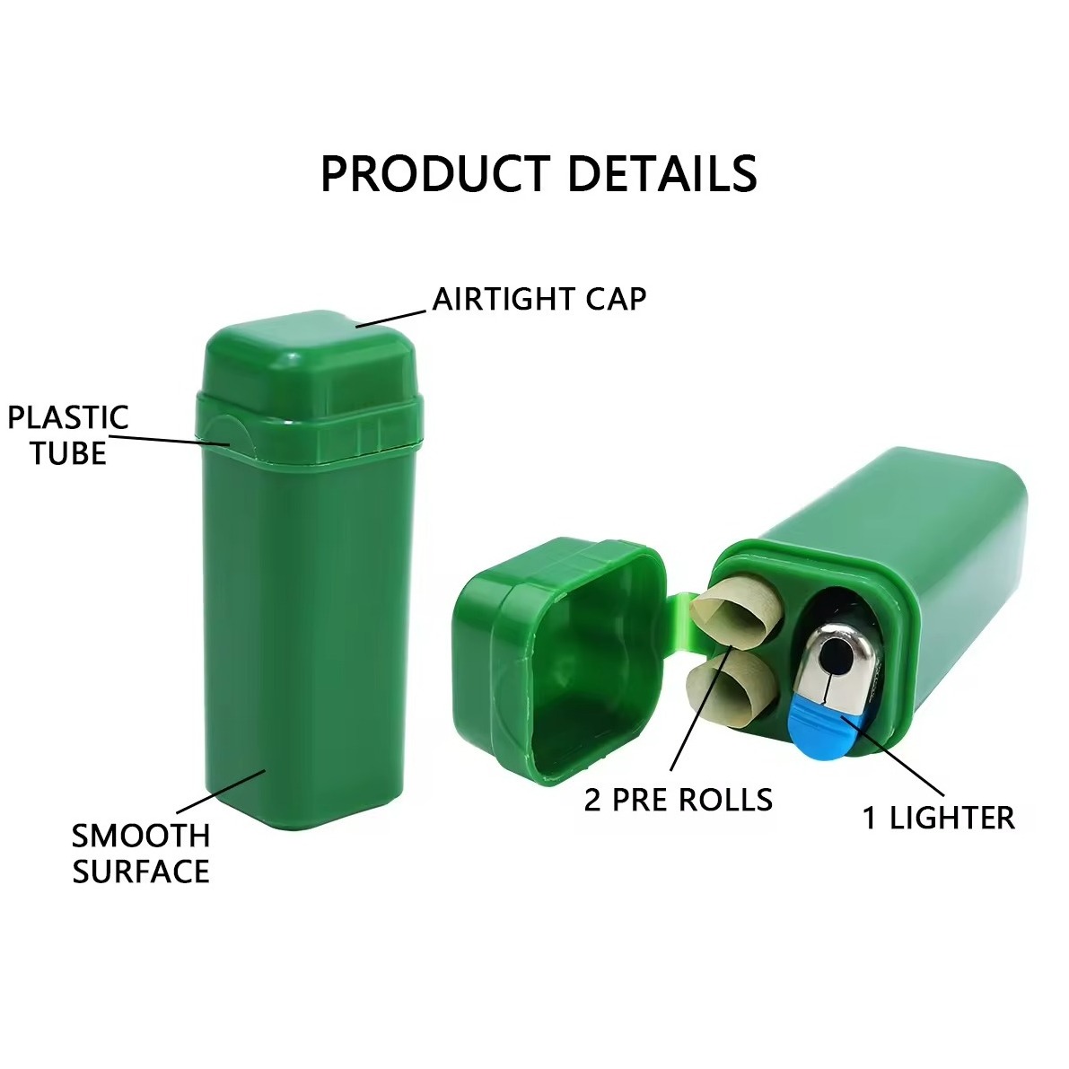 Pocket Pre Roll and Lighter Holder Hit Kit Mini Cigarette Holder Cones Storage Tube Cigar Tubes Cigar Case