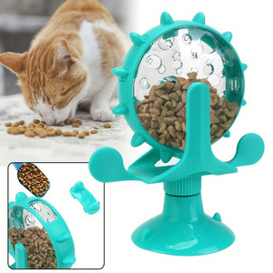 Interactive Treat Leaking Toy For Cat Small Dogs Slow Feeder Dispenser Puppy Funny Rotatable Wheel Kitten Accessories