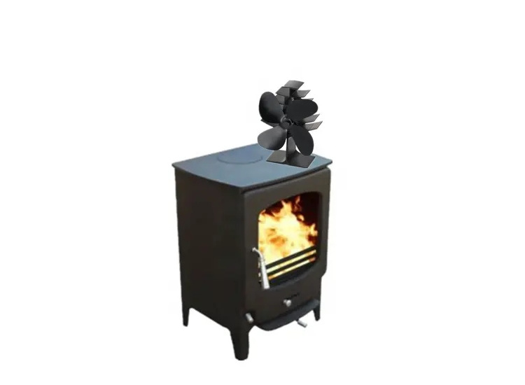 Indoor Home Heater Pellet Fireplace Chimney Flue Magnetic Stove Fan Heat Powered 4 Blades Exhaust Ecofan For Wood Stove