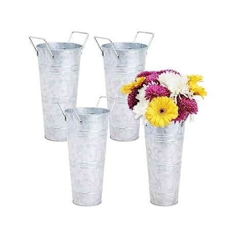 Indoor Outdoor Modern Rustic Decor Farmhouse Trough Planter Decorative Iron Metal Plant Stand Galvanized Flower Pots