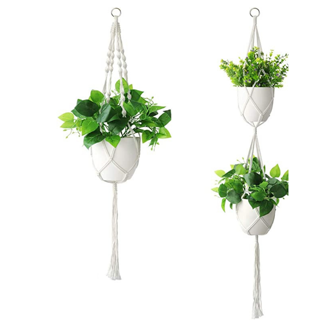 Hot Sale plant pot holder indoor garden Handmade Macrame Plant Hanger Indoor Hanging Planter