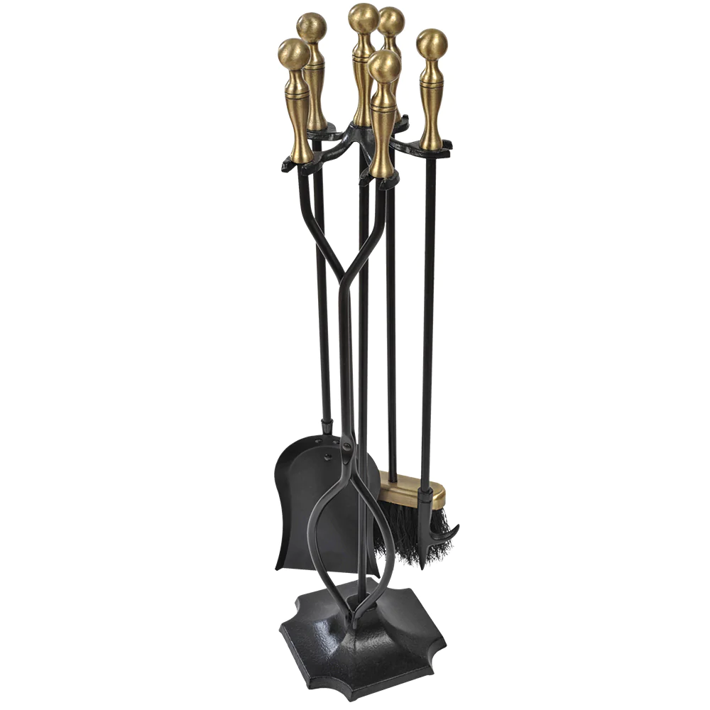 Best Selling Iron Indoor Fireside Accessories Holder Kit Stand Wood Stove Log Shovel Brush Tong and Fireplace Poker