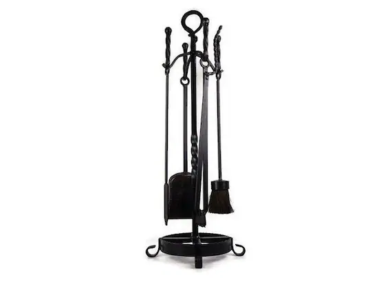 Cheap Price Wrought Iron Indoor Outdoor Fireplace Toolset Hearth Accessories Kit with Brush Poker Shovel Tong