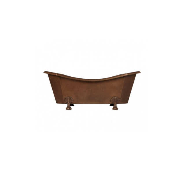 Soild Copper bath tub with Brass Legs