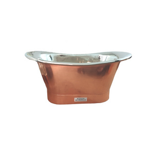 RGN Copper Bath Tub with nickel inner with polish outer hand made copper bathroom tubs manufacturer of bath tub