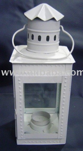 Hot Selling Iron Lantern Metal garden Lanterns white candle lantern wrought Iron candle holders