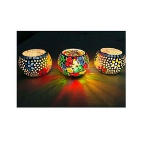 Fresh Style Custom Colorful Empty Luxury Restaurant Wedding Tea Light Votive Glass Candle Holder Container Jar Vessels