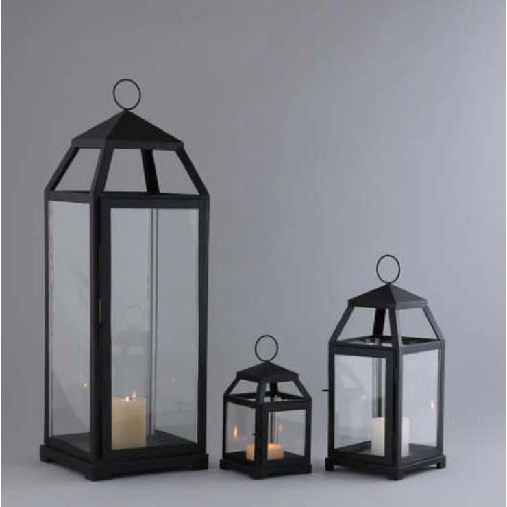 Decorative Hut Shape Iron Hanging Lanterns Premium Quality Best Tableware Iron Lanterns Set of 3 by RGn Exports