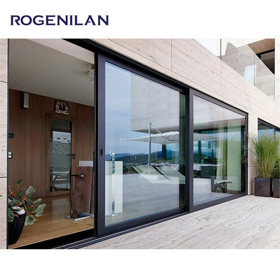 House Exterior Thermal Break Aluminium Profiles Glass pocket Sliding Door Heavy Duty Patio Sliding Doors