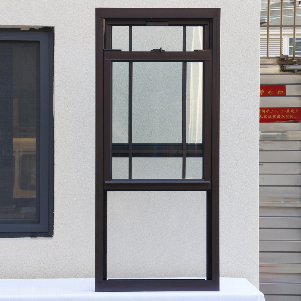 American Black Aluminium Sash Window Vertical Sliding Glass Windows Double Hung Window With Screen Hung Vertical Sliding Windows