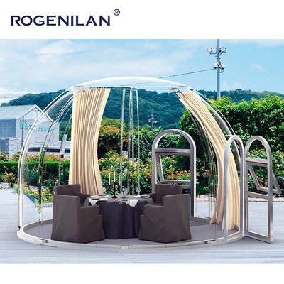 ROGENILAN Full Transparent dome tent resort hotel PC Dome Bubble House Clear outdoor dining igloos tent