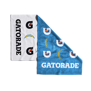 Gatorade Low MOQ Custom Sublimation double side print microfiber sports rally gym towel