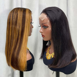 Cheap Affordable Wigs 2x6 4x4 Lace Closure Bob Glueless Wigs Natural Black Piano Color Wig for Black Women