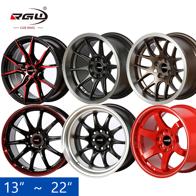 luxury aluminum car alloy mag wheel rim 5x108 r14 r15 r16 r17 5x114.3 14 15 16 17 18 20 22 inch 5x112 4 stud 114 5j wheels rims