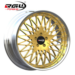 China Classic Custom Chrome Sport Aluminum Universal Mag 4 Hole 5 Lug Forged Wheel Les Jante 15 Inch Deep Dish Concave Alloy Rim