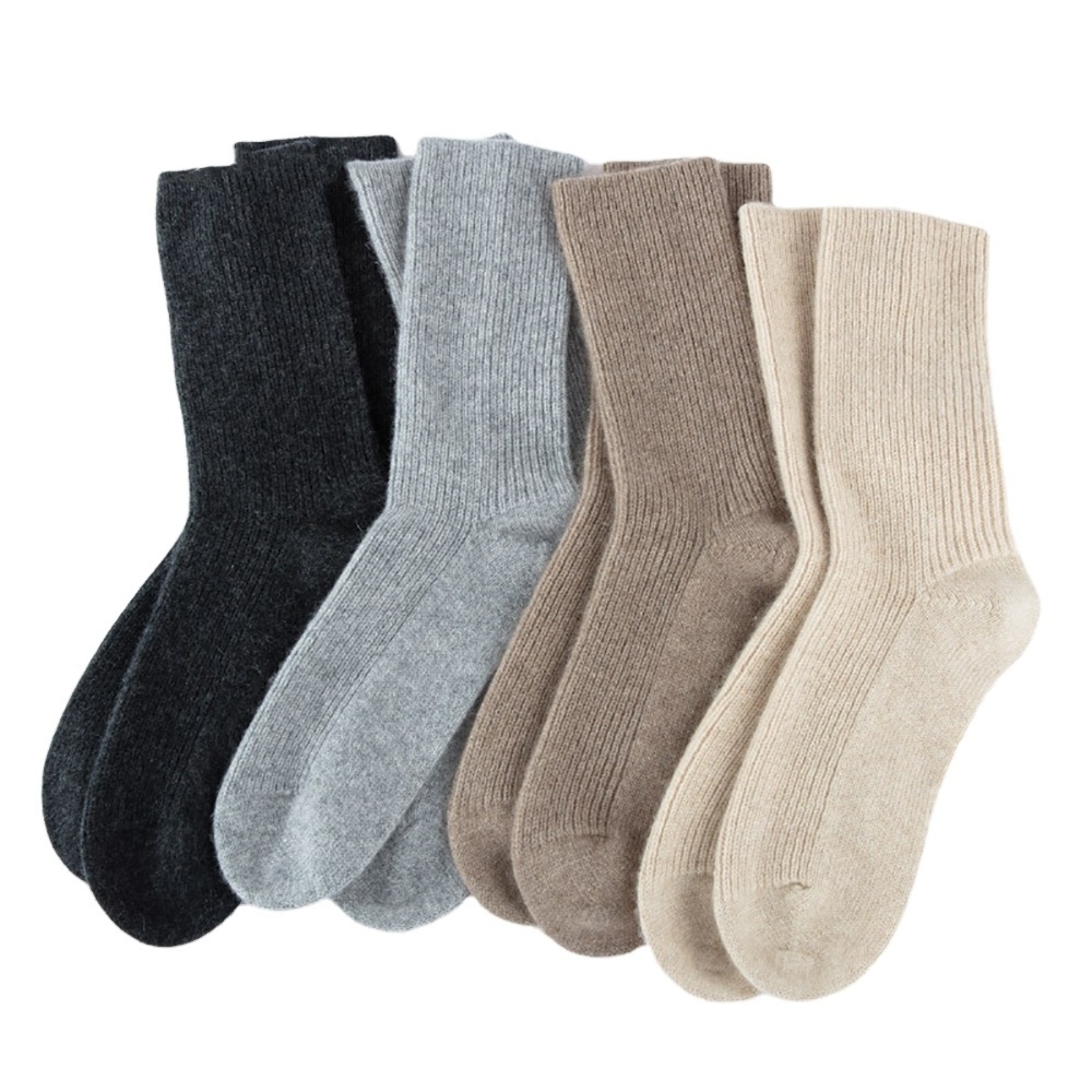 wholesale thick slouch luxury socks women soft winter knitted warm soft cashmere socks women