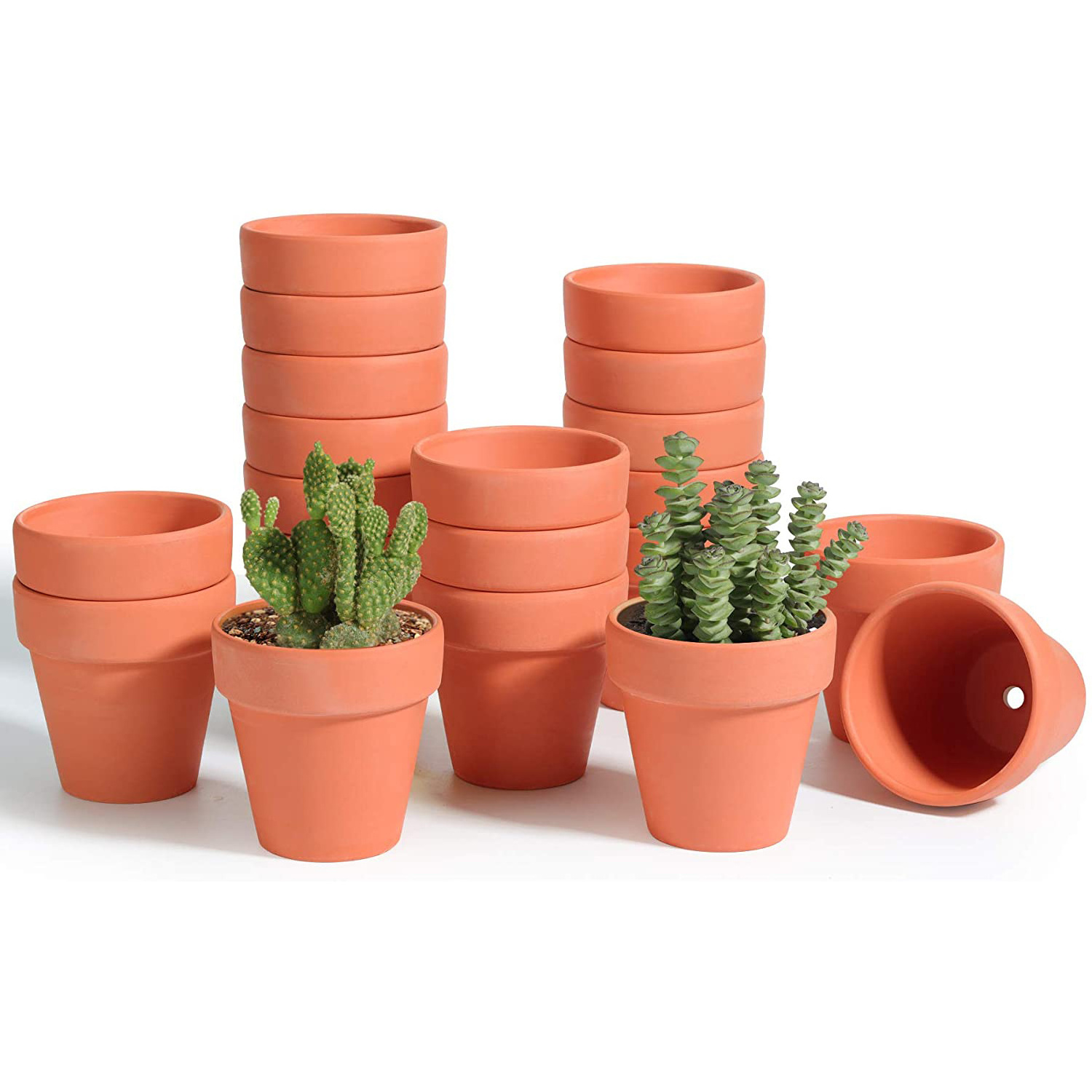 large mini small outdoor garden stackable Terracotta clay succulent Planter Plant Flower grow seed herb pots for vegetables