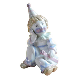 vintage ceramic clown figurines statue