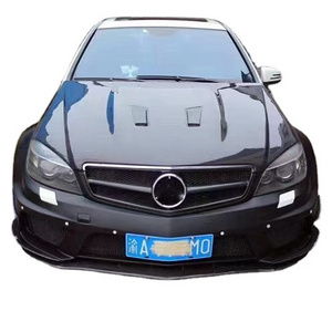 for Mercedes W204 C63 Body kit W204 Upgraded Black Series style front and rear bumper hood widebody kit