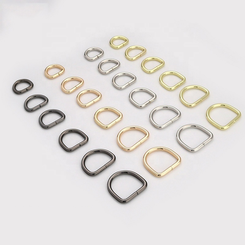 Bags Buckle Hardware Accessories D Ring Snap Buckle Hook for Bags Handbags Metal Semicircular D Ring Buckles