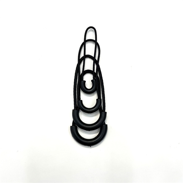 S173# Black zipper pull extender replacement 1.5cm 2.3cm 3cm u shape zip pull silicone rubber u shape zipper pulls